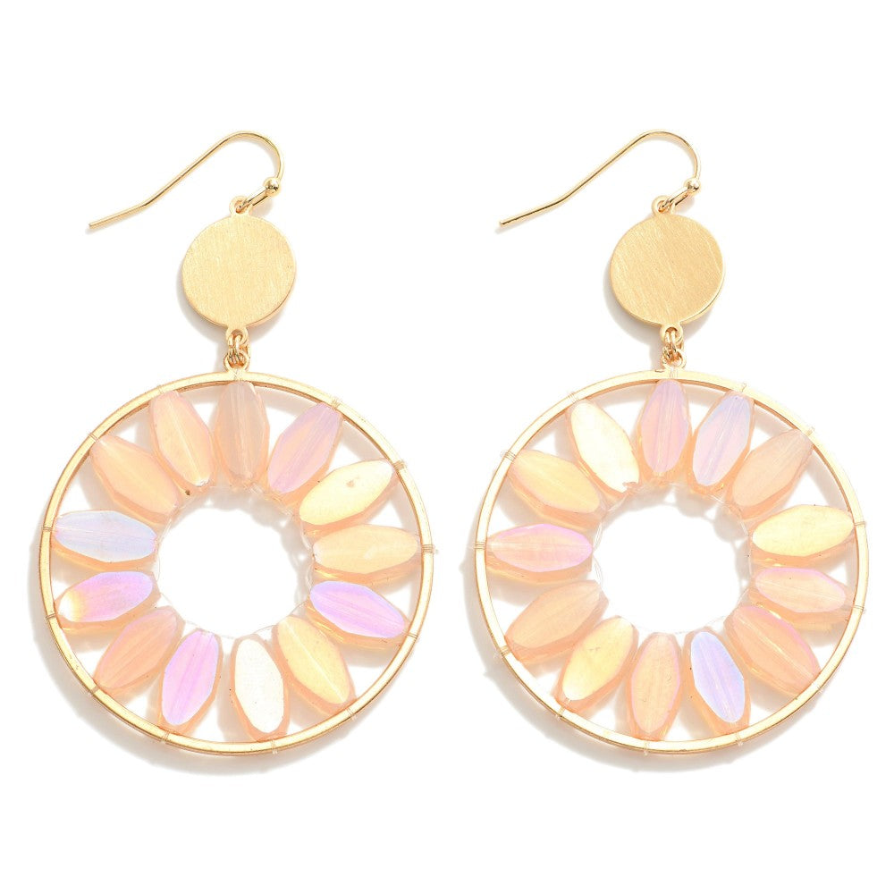 Colorful Circle Drop Earrings