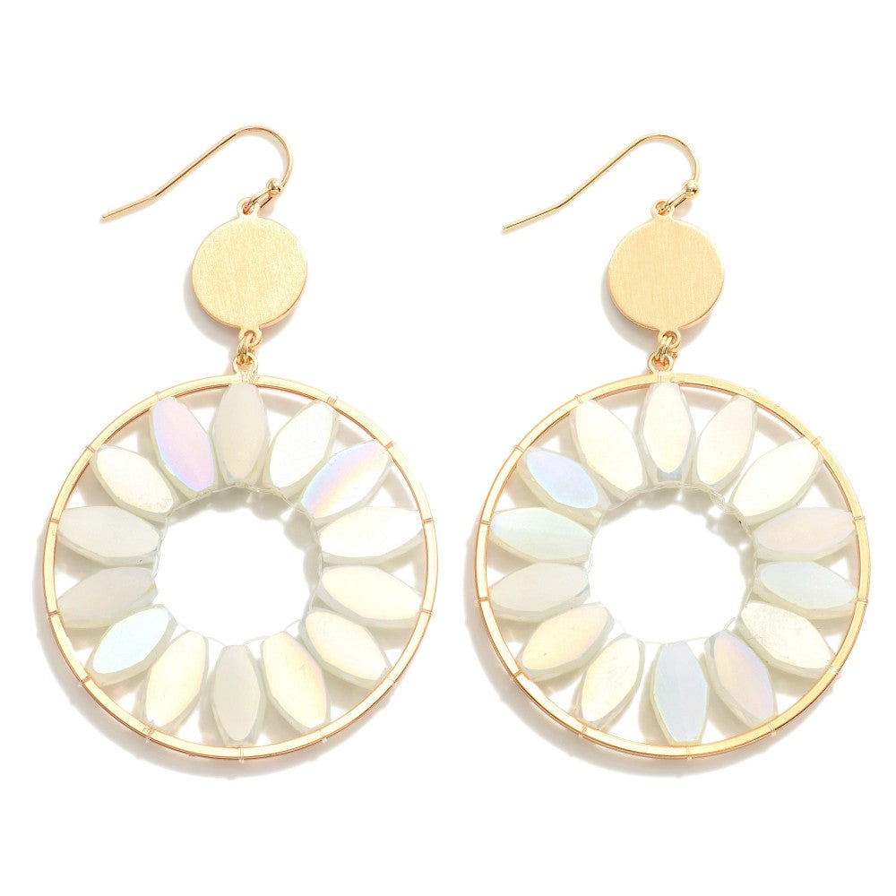 Colorful Circle Drop Earrings