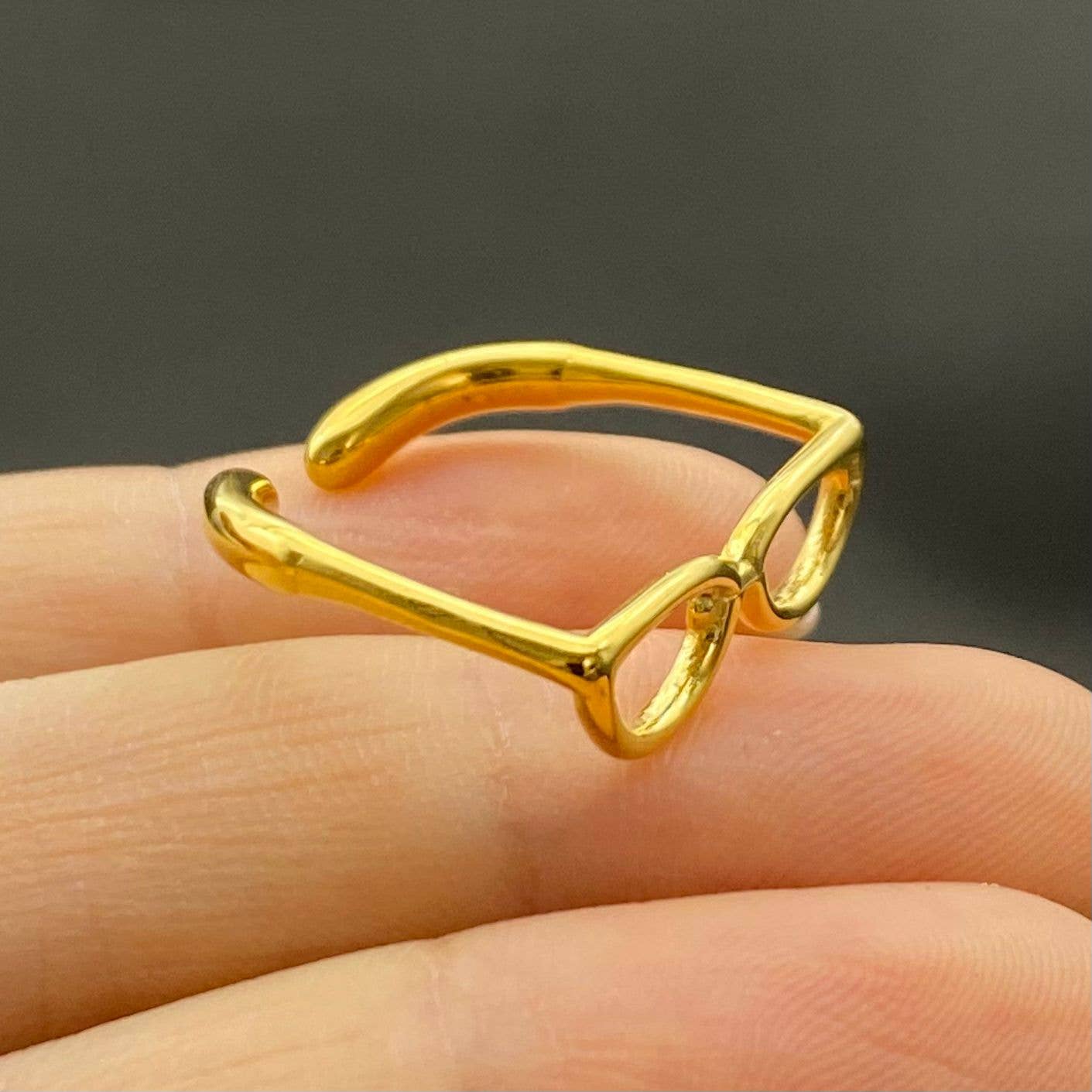 18K Glasses Ring
