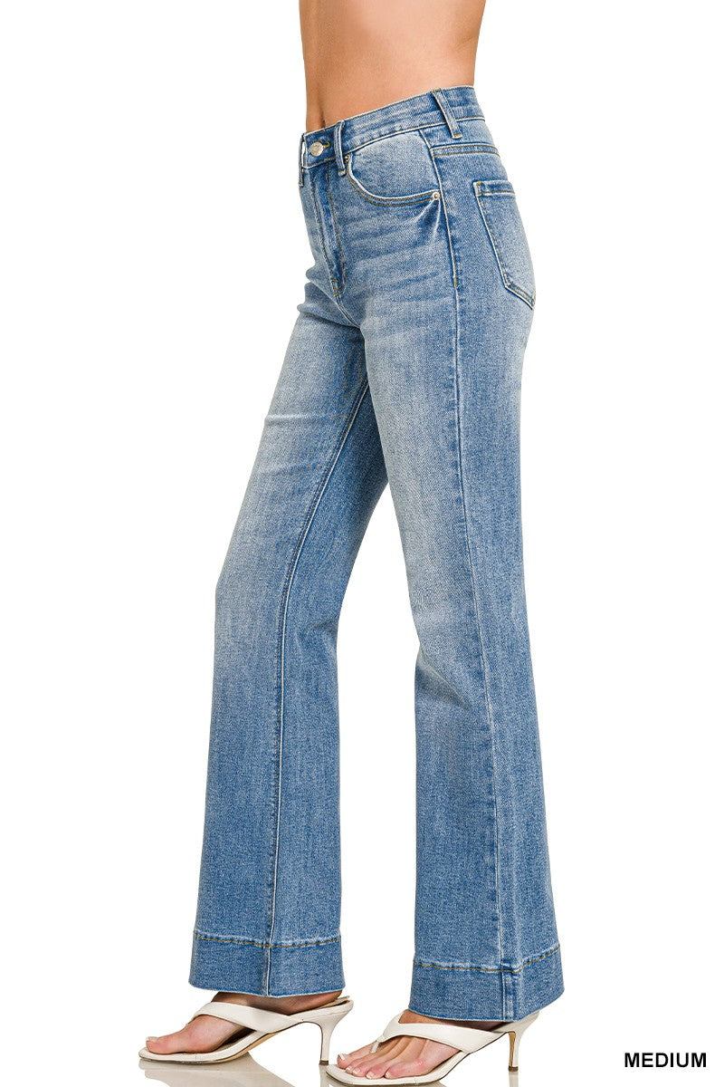 Zenana Tummy Control Flare Jeans DCP-9554