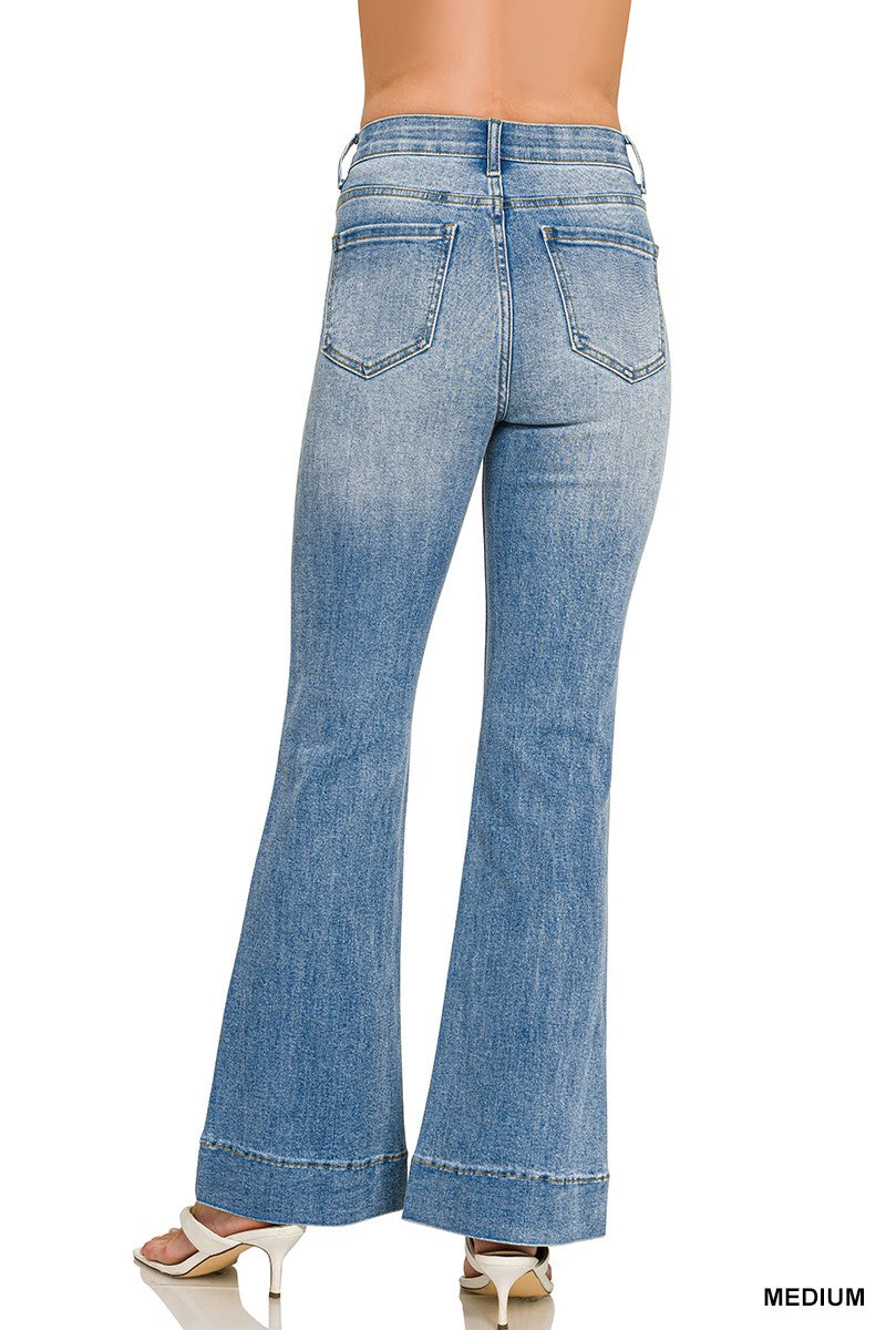 Zenana Tummy Control Flare Jeans DCP-9554