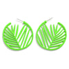 The Coated Metal Palm Frond Leaf Drop Earrings