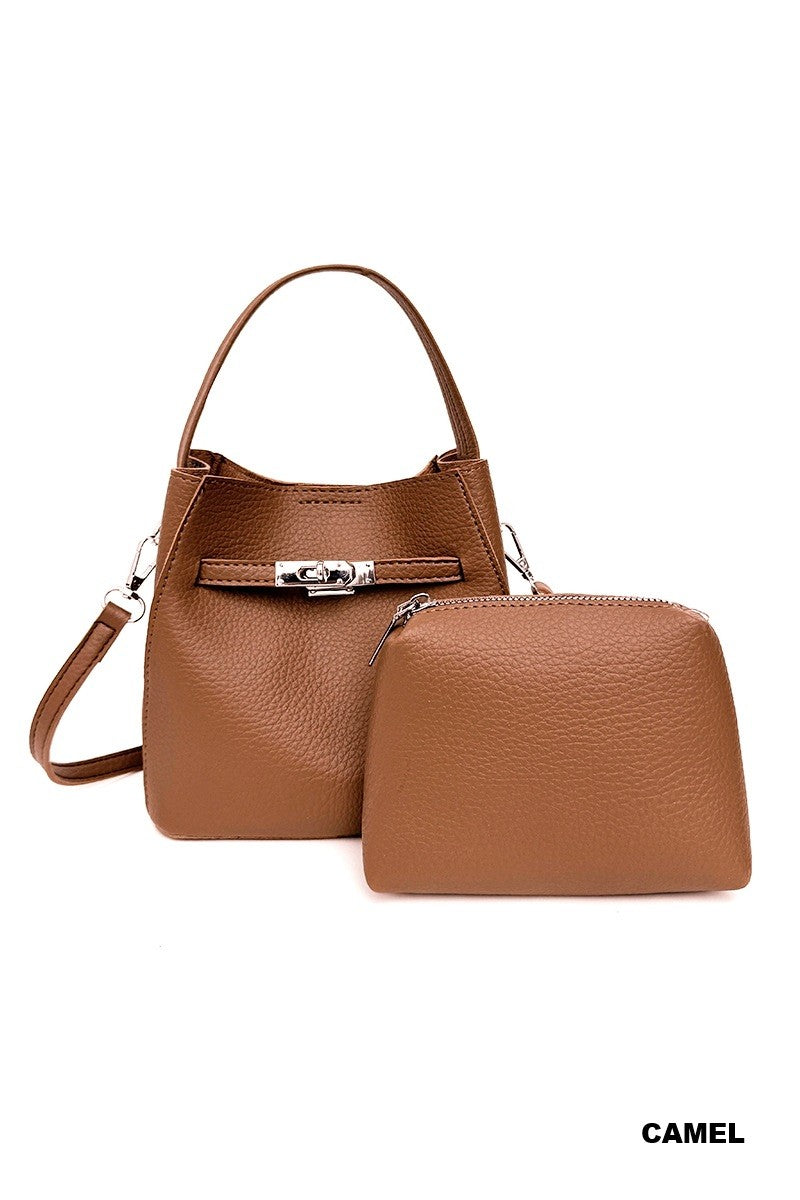 Duo Bucket Tote Bag w/ Clutch