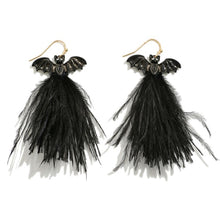 Feather Bat Earrings