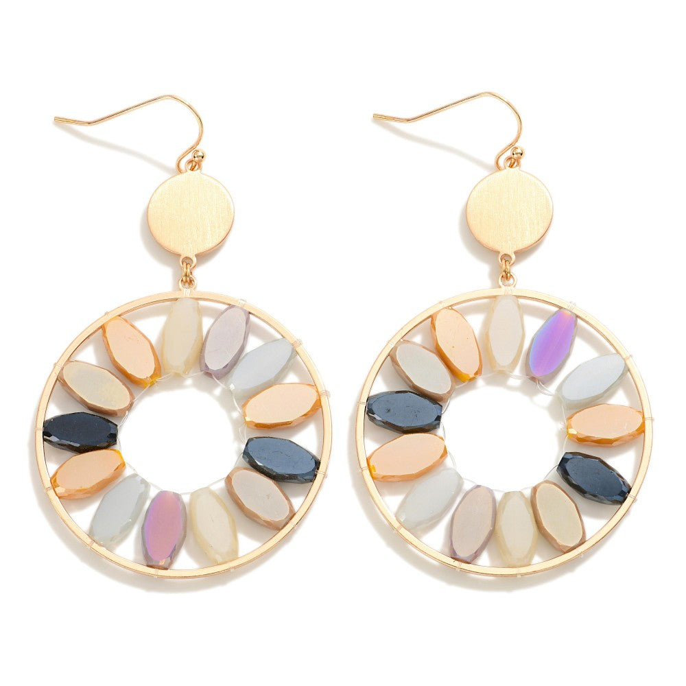 Colorful Circle Drop Earrings