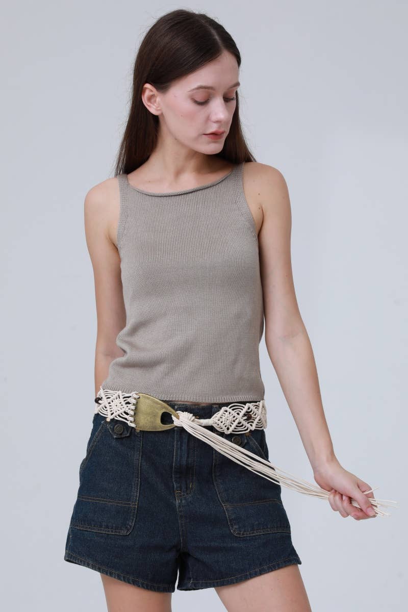 Boho Fringe Braided Belt