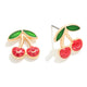 Rhinestone Cherry Stud Earrings