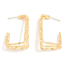 Rectangle Twist Earrings