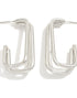 Stacked Wire Rectangle Earrings