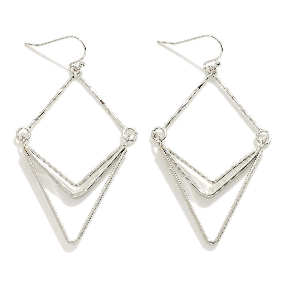 Metal Arrow Drop Earrings