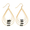 Beaded Wire Teardrop Earrings