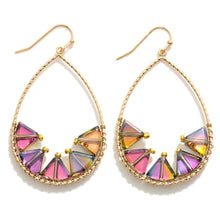 Triangle Beaded Teardrop Earrings