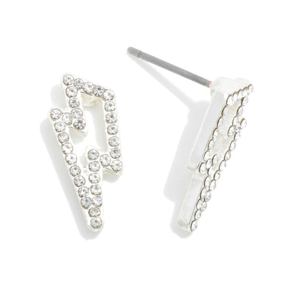 Hollow Lightning Stud Earrings