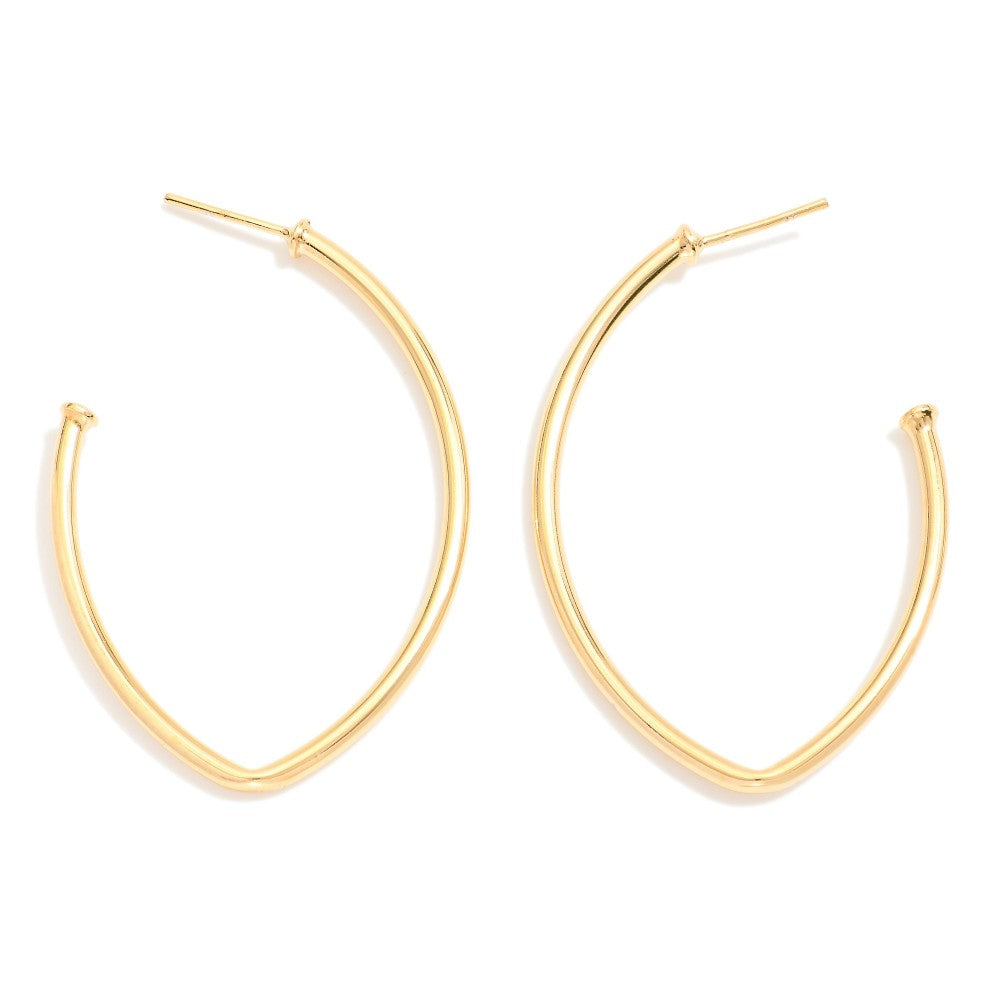 Teardrop Tube Hoop Earrings