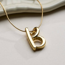 Gold Dipped Fancy Initial Necklace