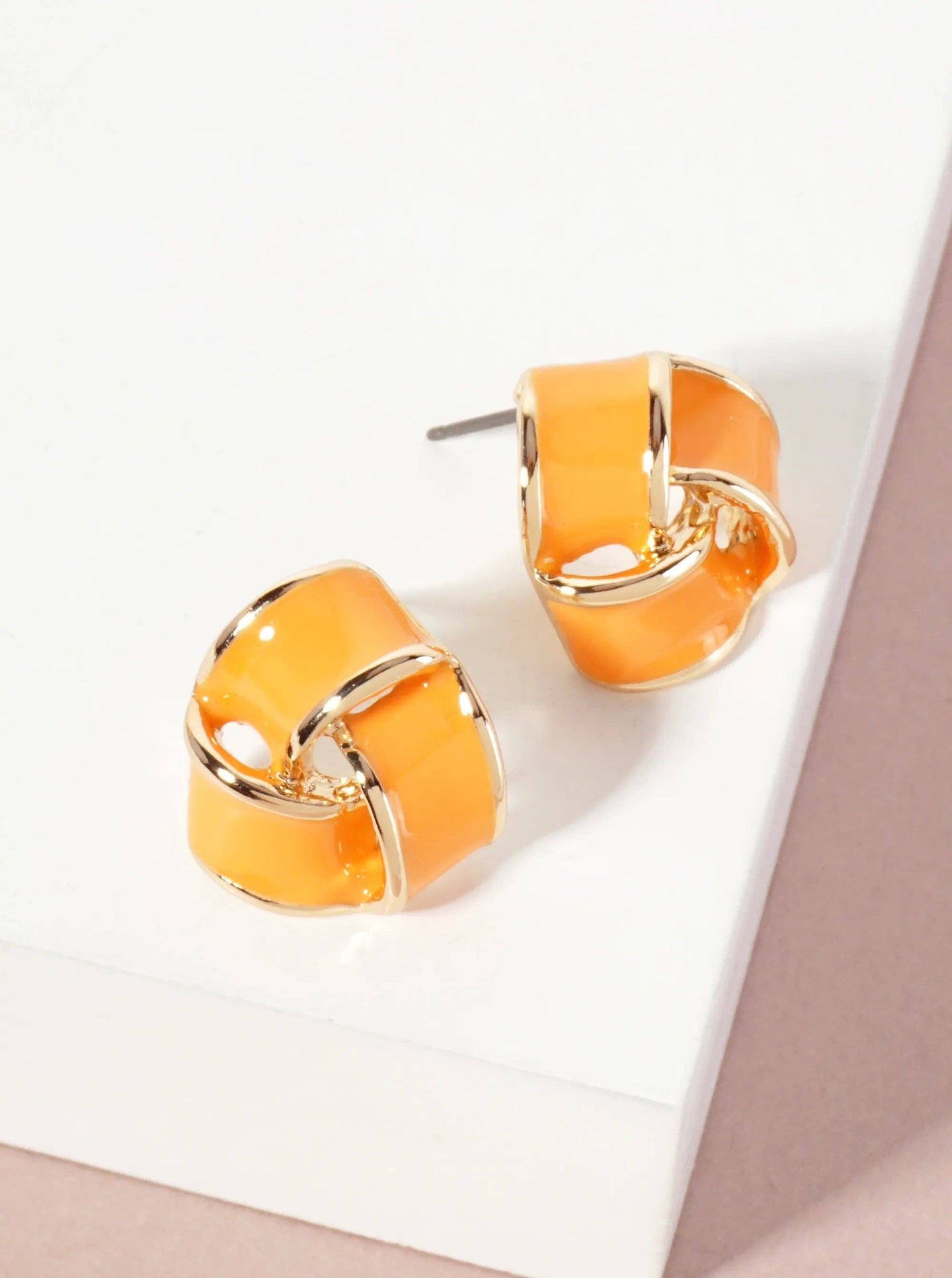 Interlinked Triangular Stud Earrings