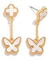 Butterfly and Clover Drop Earrings