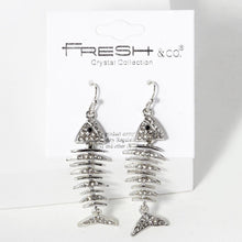Studded Fish Skeleton Earrings