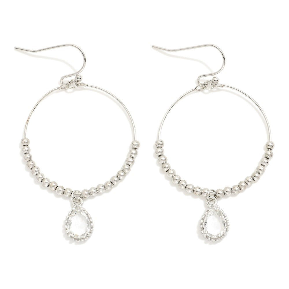 Beaded Hoop and Teardrop Earrings