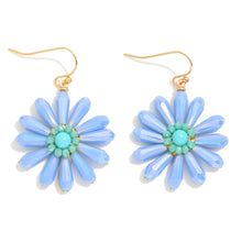 Beaded Flower Drop Earrings