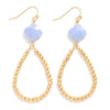 Clover Beaded Teardrop Hoop Earrings