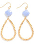 Clover Beaded Teardrop Hoop Earrings