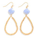 Clover Beaded Teardrop Hoop Earrings