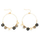 Flower Bead Hoop Earrings