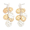 Hammered Circle Drop Earrings