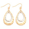 Nested Hammered Teardrop Earrings
