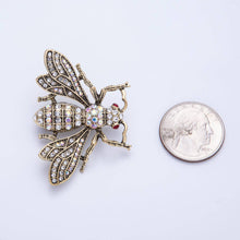 Antique CZ Bee Brooch