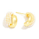 Layered Pearl Hoop Earrings