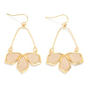 Geo Leather Drop Earrings