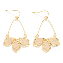 Geo Leather Drop Earrings