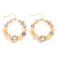Facet Bead Hoop Earrings
