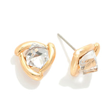 Triangle Rhinestone Stud Earrings