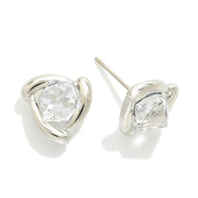 Triangle Rhinestone Stud Earrings