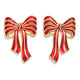Glitter Ribbon Post Earrings