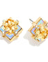 Abalone Christmas Stone Stud Earrings