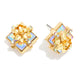 Abalone Christmas Stone Stud Earrings