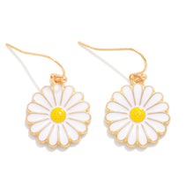 Enamel Daisy Earrings