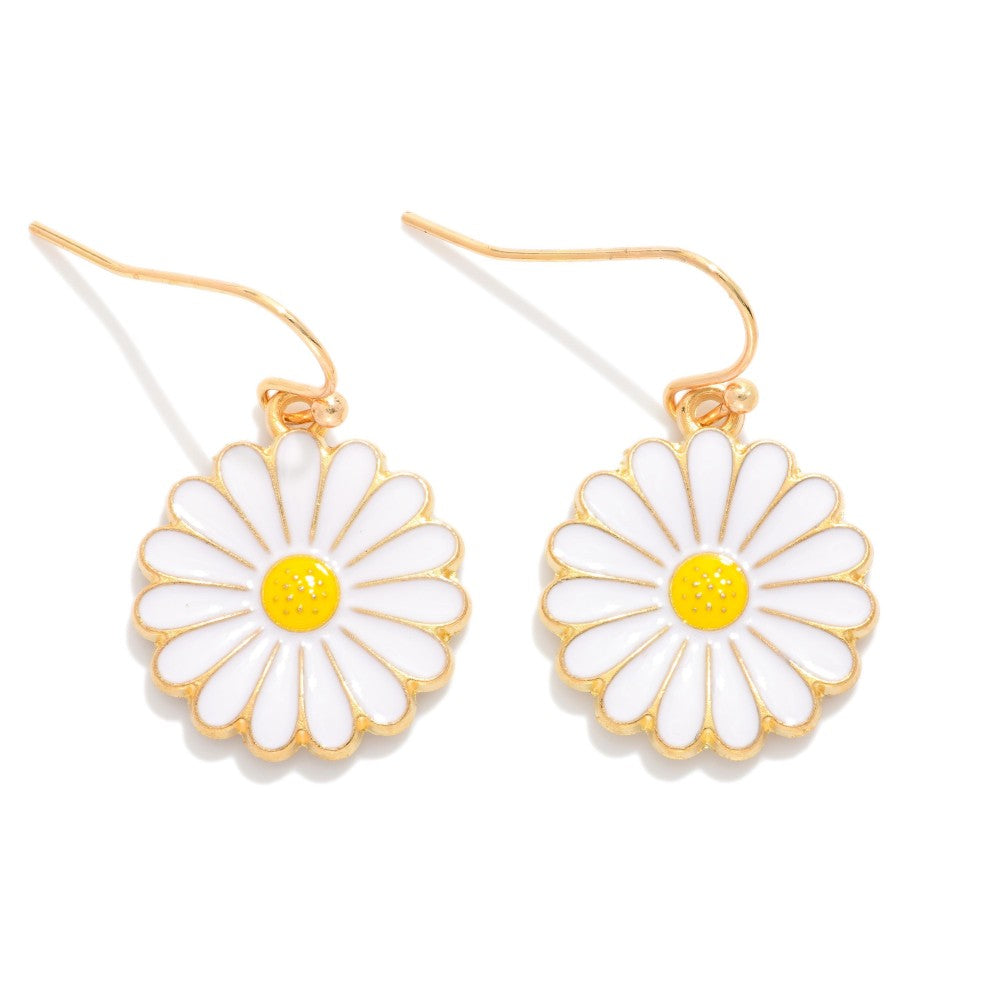 Enamel Daisy Earrings