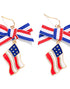 Americana USA Ribbon Flag Earrings