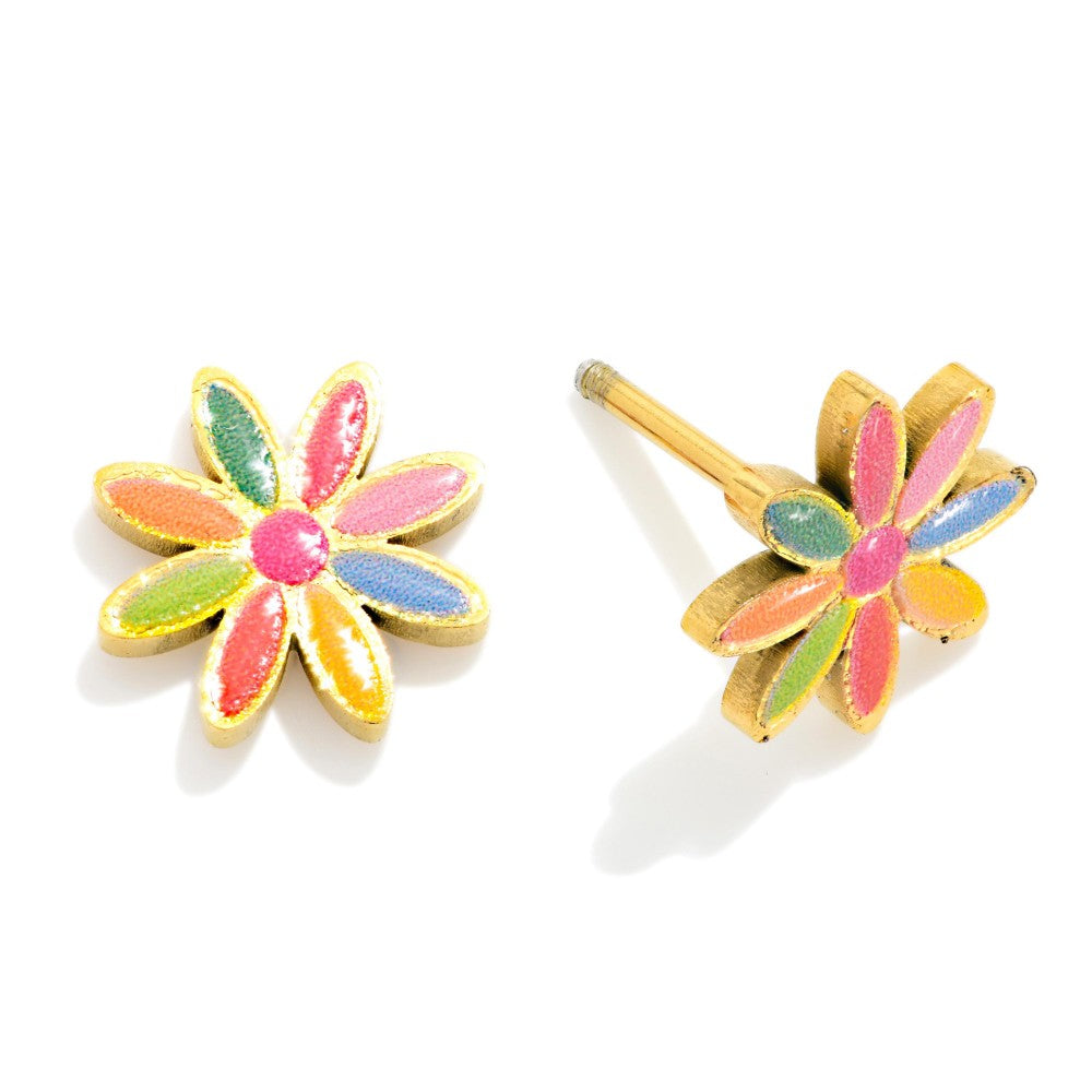 Happy Flower Stud Earrings