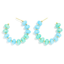 Facet Beaded Hoop Earrings