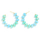 Facet Beaded Hoop Earrings