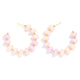 Facet Beaded Hoop Earrings