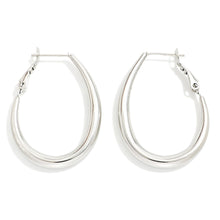Stainless Steel Teardrop Hoop Earrings