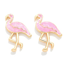 Enamel Flamingo Earrings