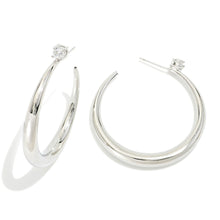Tapered Open Hoop Earrings